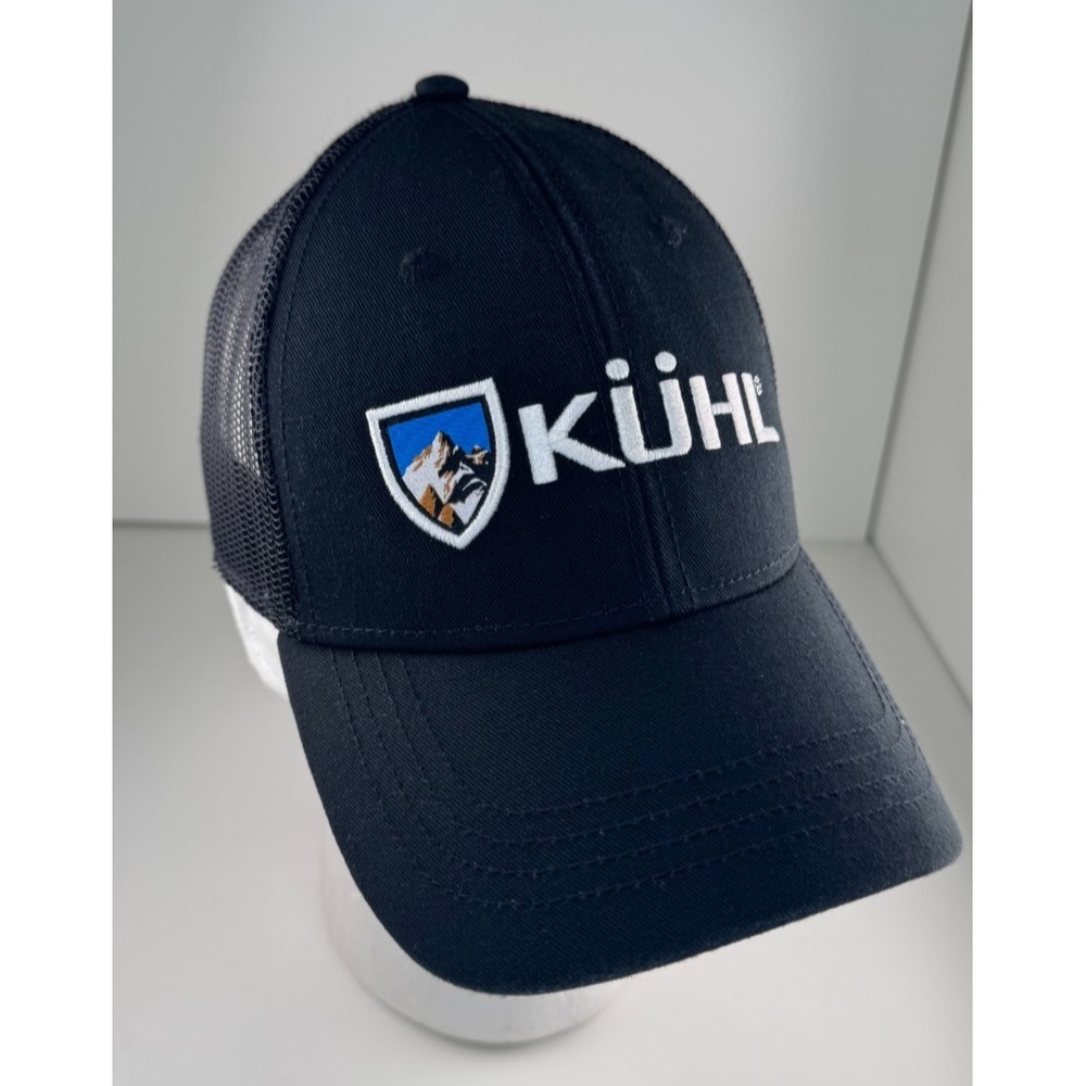 Kuhl Logo Ikonik Trucker Hat Cap Mesh Snapback Pirate Black Baseball Hiking